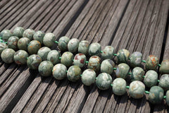 Rainforest Rhyolite (matte) 18.5-21mm rondelle beads (ETB00364)