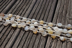 Grey Agate 12-14mm handmade rose beads (ETB00348)