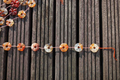 Handmade Carnelian 24-27mm abstract donut beads (ETB00299)