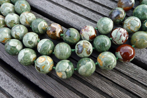 Rainforest Rhyolite 5-6mm round beads (ETB00989)