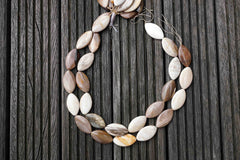 Petrified Wood 15-18mm marquise beads (ETB00531)