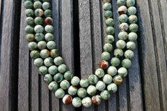 Rainforest Rhyolite 10-10.5mm round beads (ETB00362)