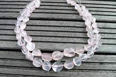 Rose Quartz (Madagascar) 10-18mm faceted beads (ETB00462)