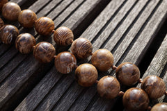 Wood Opalite/ Petrified Wood 19-21mm round beads (ETB00328)