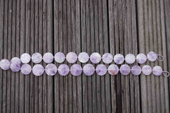 Natural Lavender Amethyst (Madagascar) 26-35mm round disc beads (ETB00476)