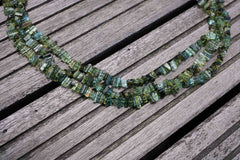 Green Tourmaline small tube beads (ETB00421)