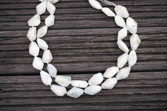 Shiny polished Blue Moonstone 13-22mm faceted beads (ETB00446)