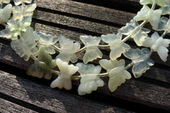 New Jade 20-24mm butterflies beads (ETB00312)
