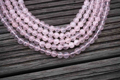 Rose Quartz (Madagascar) 10-11mm round beads (ETB00464)