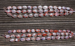 Moroccan Agate 17-23mm oval flat beads (ETB00456)