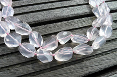 Rose Quartz (Madagascar) 10-18mm faceted beads (ETB00462)