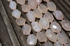 Pink Chalcedony 13-21mm faceted beads (ETB00469)