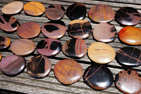 Mexican Picture Jasper 32-47mm freeform beads (ETB00501)