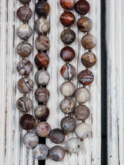 Matte Laguna Lace Agate 12-13.5mm round beads (ETB00833)