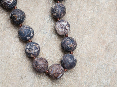 Matte Turritella Agate 15-16mm round beads (ETB00947)